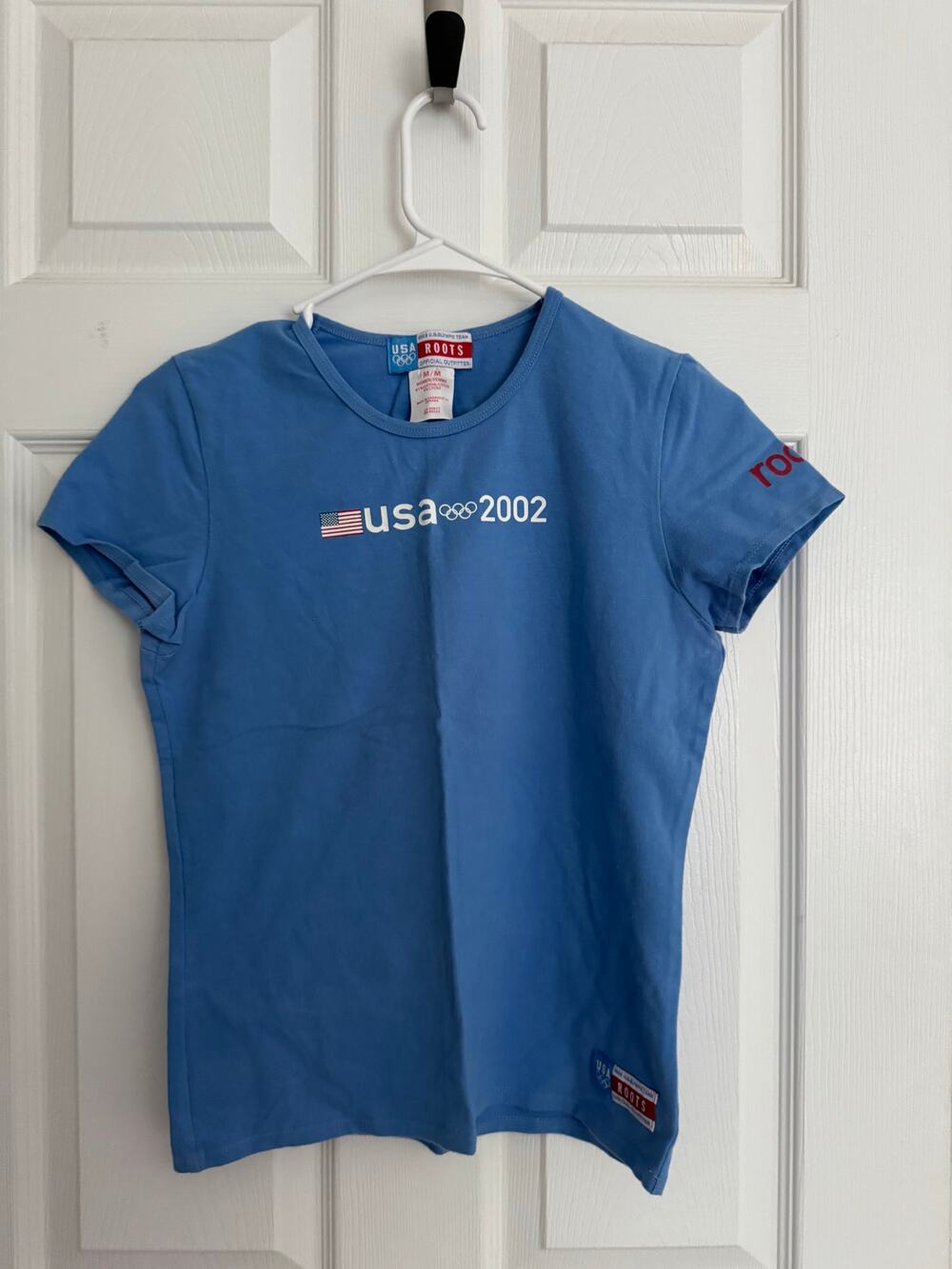 Roots Team USA 2002 Olympics Vintage Baby Tee Sz: Medium